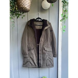 Lucky Brand Women's Sherpa-Lined Hooded Parka Jacket Brown